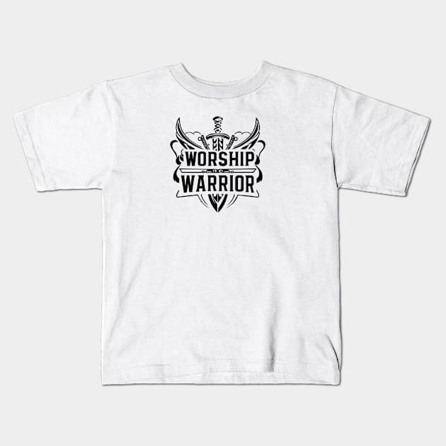 worship warrior Kids T-Shirt by Risen_prints